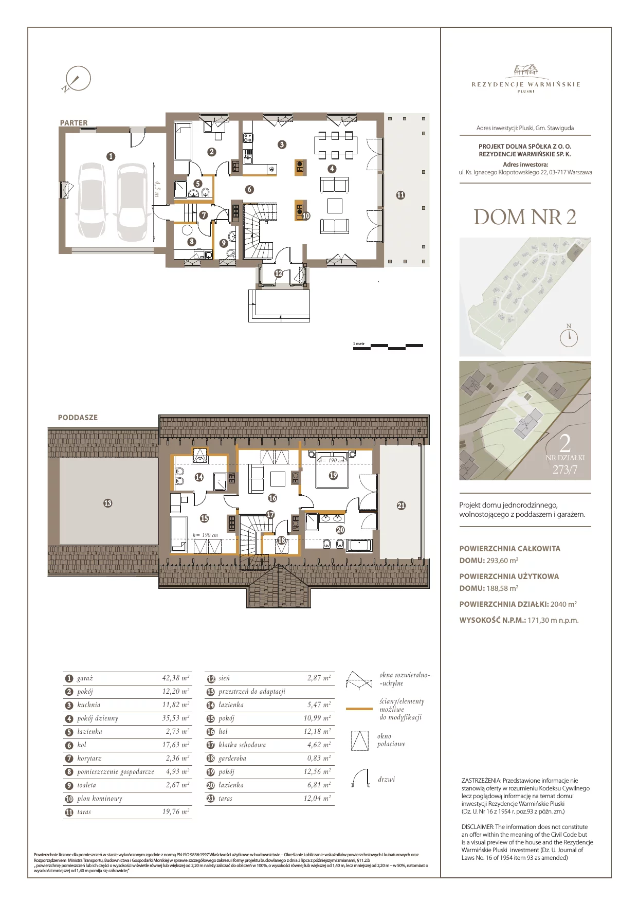 Dom 188,58 m², oferta nr 2, Rezydencje Warmińskie, Pluski, ul. Polna